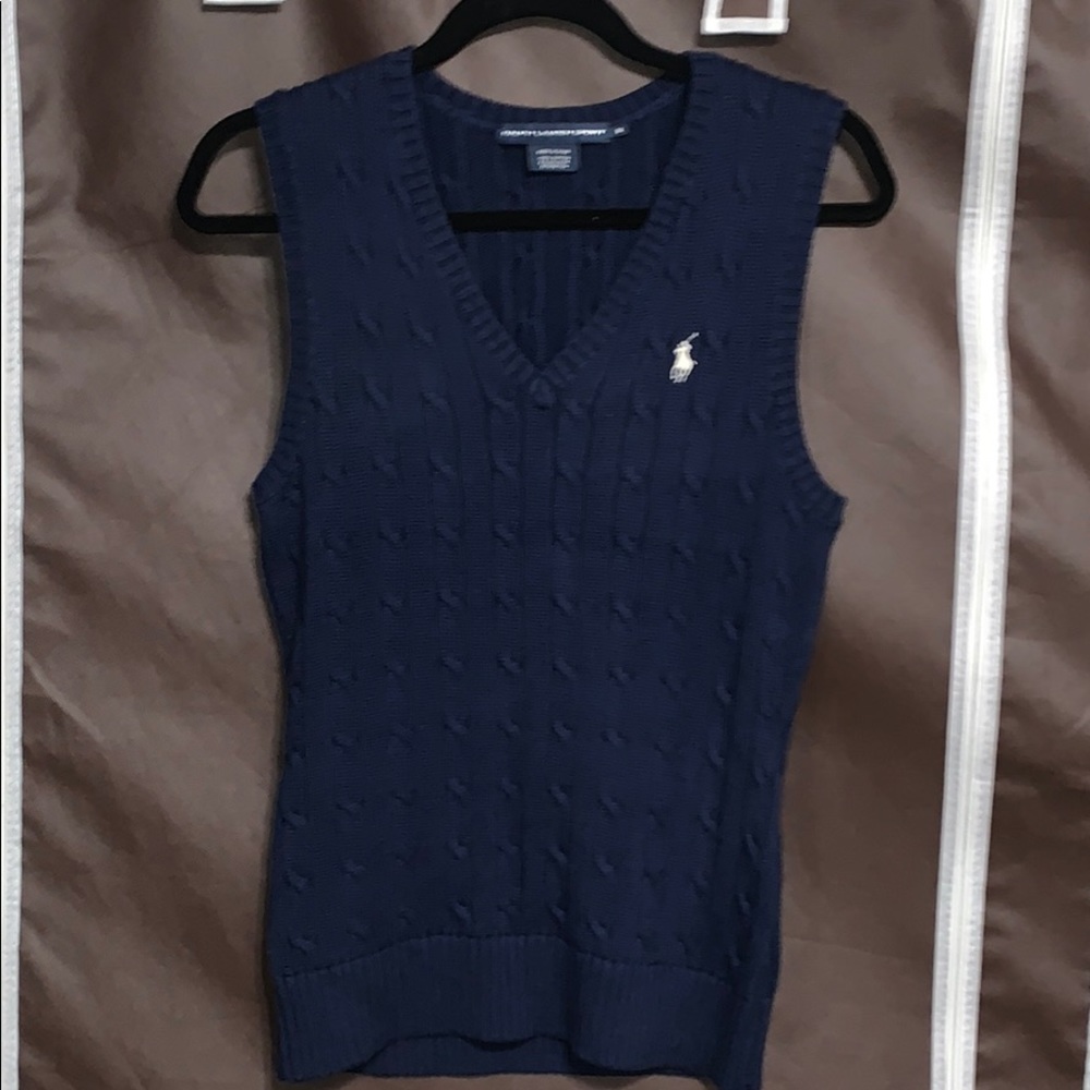 Navy blue vest by Ralph Lauren